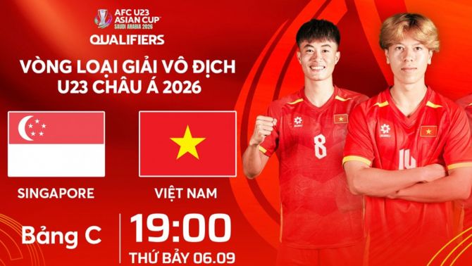 Xem trực tiếp U23 Việt Nam vs U23 Singapore ở đâu, kênh nào? Link xem trực tiếp VL U23 châu Á