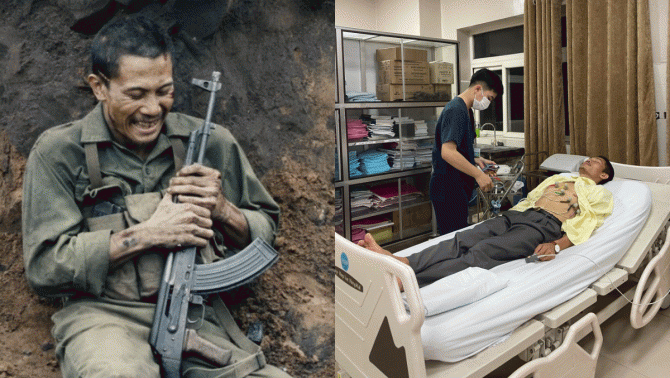 Xót xa khi thấy cảnh diễn viên Phương Nam - đội trưởng Tạ trong bộ phim Mưa đỏ phải nhập viện