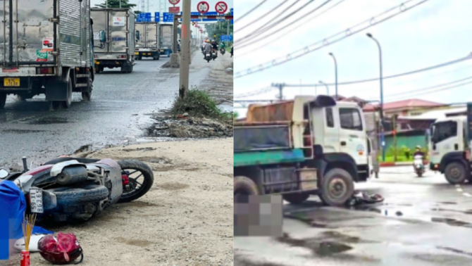 TP HCM: Hiện trường ám ảnh vụ xe ben lấn lề tông chết người phụ nữ, rồi chạy thẳng về bãi