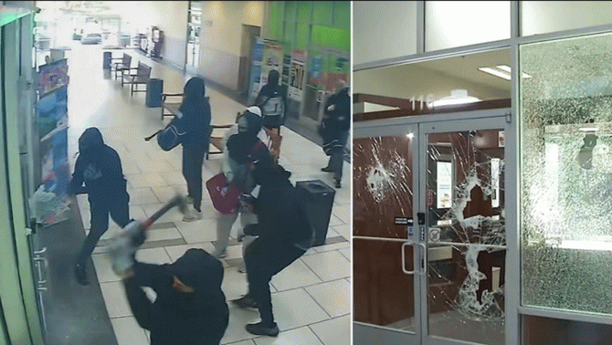 Camera ghi lại cảnh chủ tiệm vàng gốc Việt xử lý ‘nhanh gọn’ tình huống bị 15 tên cướp tấn công