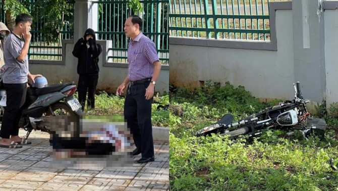 Đồng Nai: Học sinh lớp 11 đi xe điện trong sân trường, lao thẳng vào tường tử vong, hiện trường ám ảnh