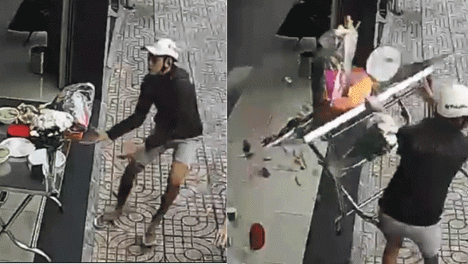 TP.HCM: Camera ghi lại cảnh 3 nam thanh niên chuyên giật bàn, đồ cúng cô hồn xuống đất rồi tẩu thoát