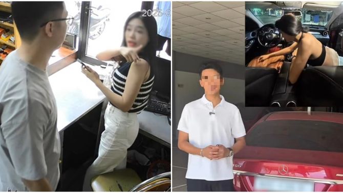 Rộ tin đồn chủ shop quần áo trong vụ 'gã thanh niên quấy rối nhân viên nữ' là người dàn 'cảnh nóng' trên xe Mercedes