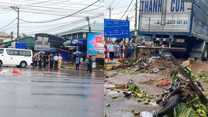 Quảng Trị: Kết quả kiểm tra ma túy, nồng độ cồn của tài xế xe tải mất lái lao vào chợ Tân Long