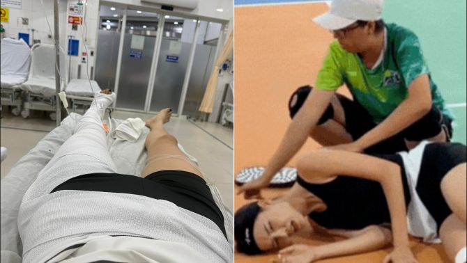 Siêu mẫu Kỳ Hân lộ vết sẹo dài khó tin sau tai nạn kinh hoàng trên sân Pickleball