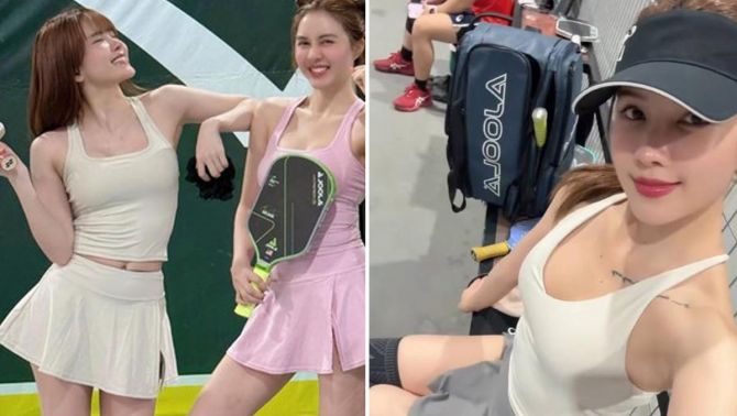 Thiều Bảo Trâm chiếm trọn spotlight trên sân pickleball nhờ 1 chi tiết, xứng danh chị đẹp năng động