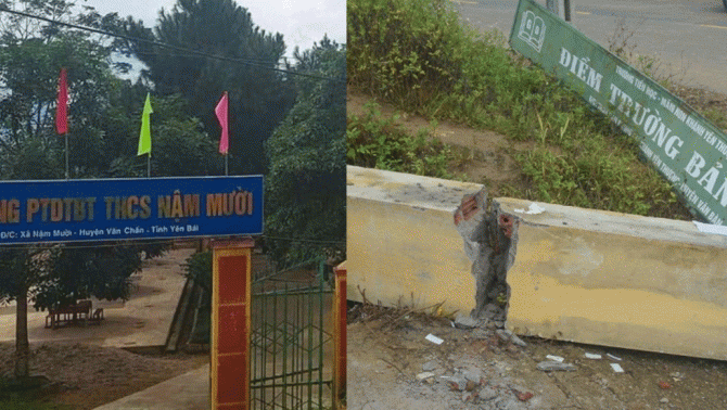 Lực lượng chức năng tiến hành làm rõ vụ đổ trụ cổng trường học khiến 2 anh em ruột tử vong ở Lào Cai