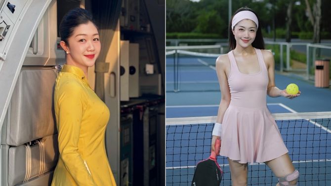 Tiếp viên trưởng Vietnam Airlines khoe dáng trên sân pickleball: Gia thế hoàng tộc, sự nghiệp gây choáng