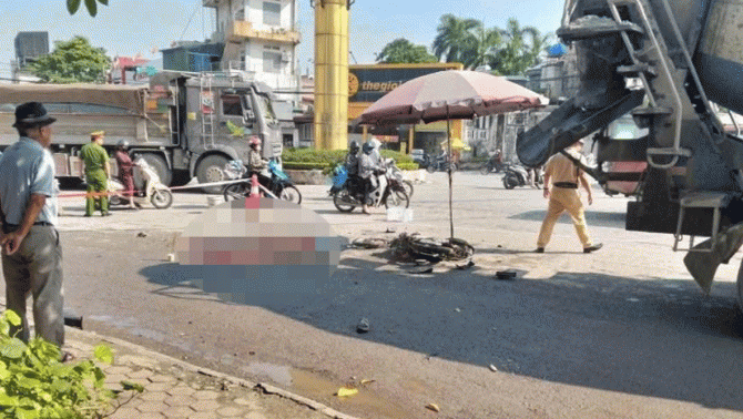Xót xa vụ cô gái tử vong thương tâm sau va chạm với xe bồn trộn bê tông, hiện trường gây ám ảnh