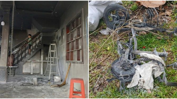 Xe đạp điện bốc cháy khi đang sạc, 5 người trong gia đình thoát nạn nhờ hàng xóm đập cửa kịp thời