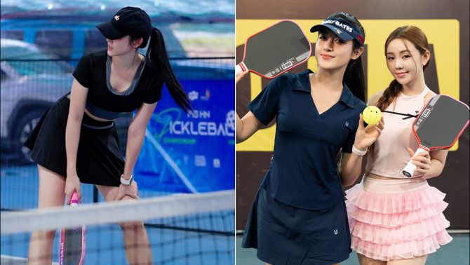 Á hậu Huyền My khoe dáng 'cực mượt' trên sân Pickleball, trang phục nửa kín nửa hở gây sốt CĐM