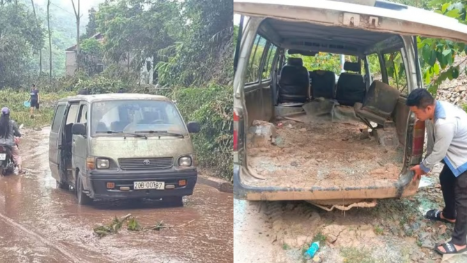 Trưởng bản hy sinh ô tô 16 chỗ cứu hàng chục người dân chạy lũ, dùng tiền ủng hộ làm điều ý nghĩa