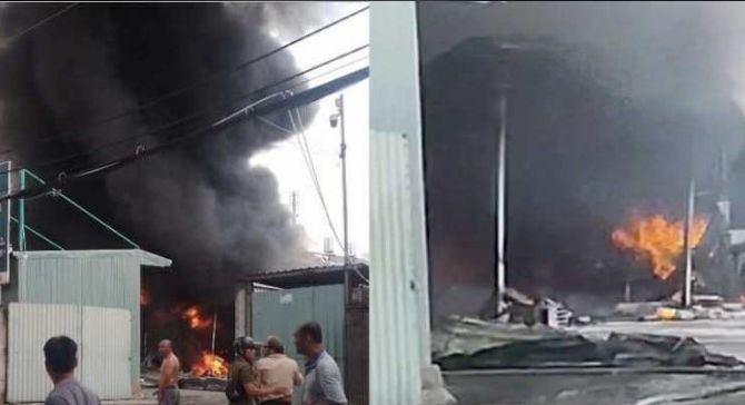 Cháy bãi giữ xe ô tô trong khu dân cư ở TP HCM: Trong bãi có gần chục ô tô, hiện trường gây xót xa