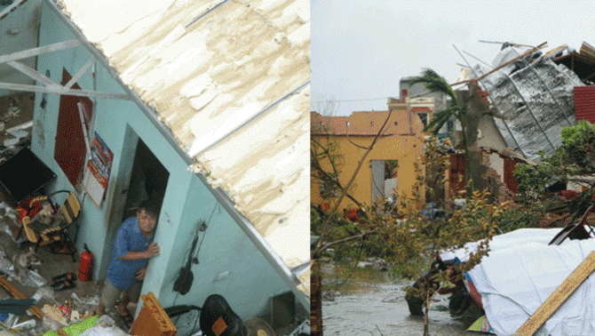 Người dân ở Thanh Hóa bàng hoàng khi chứng kiến cảnh nhà cửa đổ nát, tan hoang sau 15 phút lốc xoáy