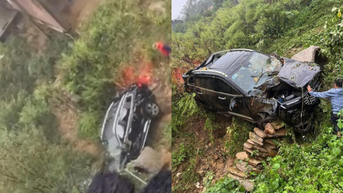 Vụ sạt lở ở Sa Pa: Xe Ford Territory lao xuống vực sâu, phát hiện điều kỳ lạ trong khoang lái giúp 3 người thoát nạn