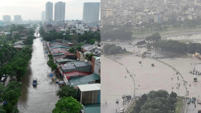 Hà Nội chìm trong biển nước: Danh sách hơn 20 điểm vẫn ngập nặng, nhiều tuyến đường thành ‘sông’ sau bão Bualoi