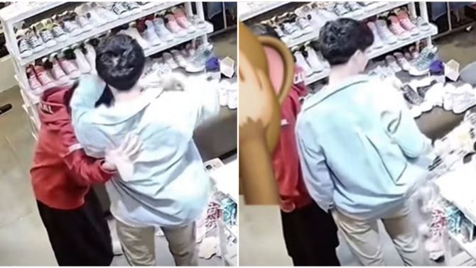 Clip cặp đôi làm đổ đồ đạc của shop giày dép nhưng không xin lỗi còn đứng cười đùa, nhảy nhót gây phẫn nộ