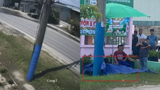 Camera ghi lại khoảnh khắc ám ảnh, người phụ nữ lao vào cột điện tử vong khi đang đi đóng viện phí cho mẹ