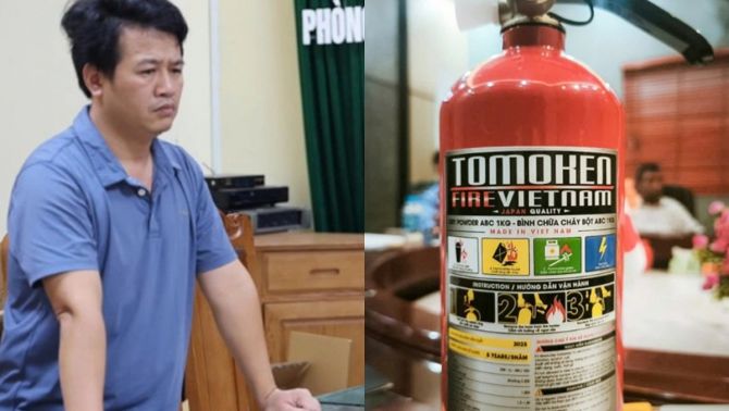 Bắt hai anh em giám đốc sản xuất hàng trăm bình chữa cháy giả với chiêu trò tinh vi