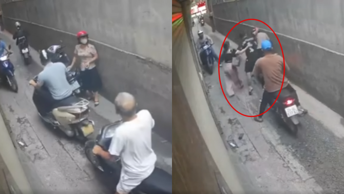 Clip người phụ nữ lớn tuổi bị thanh niên lao vào đấm giữa ngõ nhỏ vì mâu thuẫn giao thông, hé lộ nguồn cơn