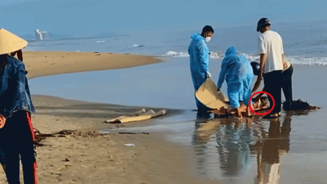 Gia đình đau đớn khi nhận tin báo phát hiện thi thể của người thân bị sóng đánh rạt vào bờ biển Đà Nẵng