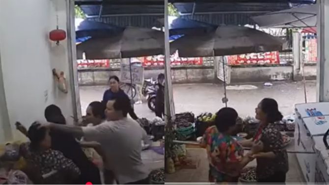Camera ghi lại cảnh người đàn ông lao vào quán túm tóc, đấm người phụ nữ gãy mũi vì xích mích nhỏ