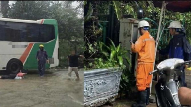 Hà Nội: Tình hình hiện tại của khu vực nước ngập sâu khiến nhiều người dân bị điện giật, ngã khuỵu