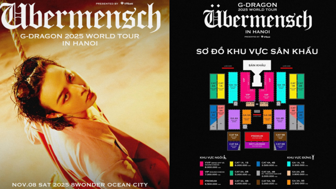 CƠN ĐỊA CHẤN G-DRAGON 2025 WORLD TOUR [Übermensch] MỞ BÁN VÉ DAY 2 TẠI 8WONDER OCEAN CITY