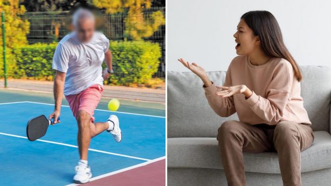 Chơi pickleball liền 3 tháng không giảm cân nào, người đàn ông bị vợ bắt thanh lý vợt, nghỉ chơi