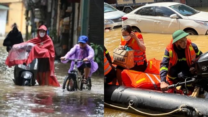 Hà Nội đón không khí lạnh sau bão Matmo: Cảnh báo nhiều điểm ngập sâu trong 3 đến 24 giờ tới
