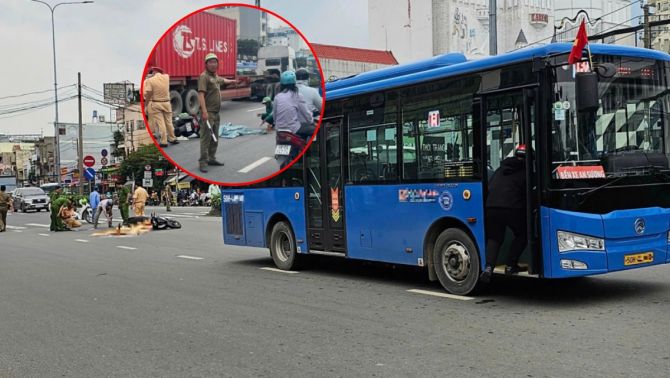 Hiện trường xe buýt tông xe máy ở TP.HCM, nữ sinh viên 18 tuổi năm nhất tử vong thương tâm trên đường đi học