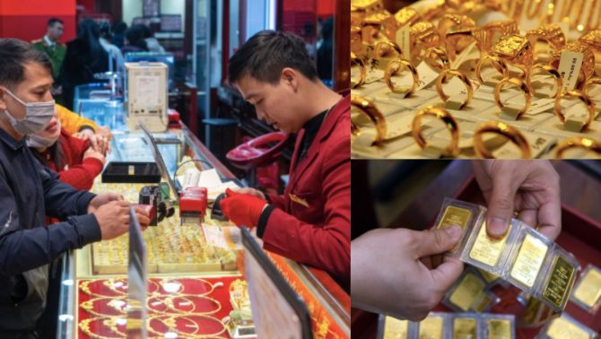 Giá vàng hôm nay 12/10: Đà tăng 'khủng khiếp’, giá vàng trong nước chưa có dấu hiệu hạ nhiệt