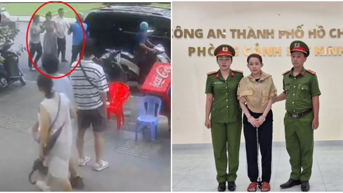 Camera ghi trọn cảnh Ngân 98 chống đối công an giữa đường phố, đây là lý do bị còng cả tay và chân?