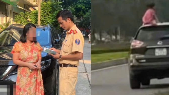 Clip bé gái trèo lên nóc ô tô gây xôn xao: Người mẹ bị phạt nặng, kể lại phút giật mình khi đang lái xe