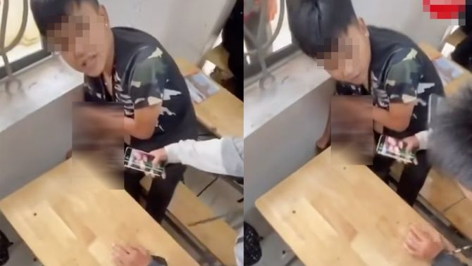 Phẫn nộ clip nữ sinh bị bạn nam đánh dã man trong lớp học, vừa dí mặt vào ghế vừa gọi là ‘con bán rau’