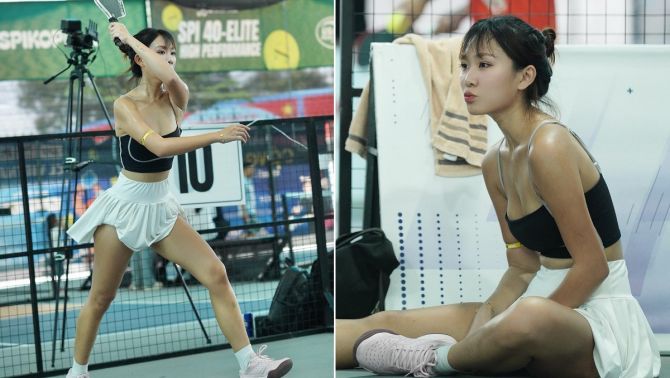 Hot girl 'vén váy' tuyên bố gây chấn động: Chơi Pickleball 16 tiếng một ngày, đã giảm được gần 20kg