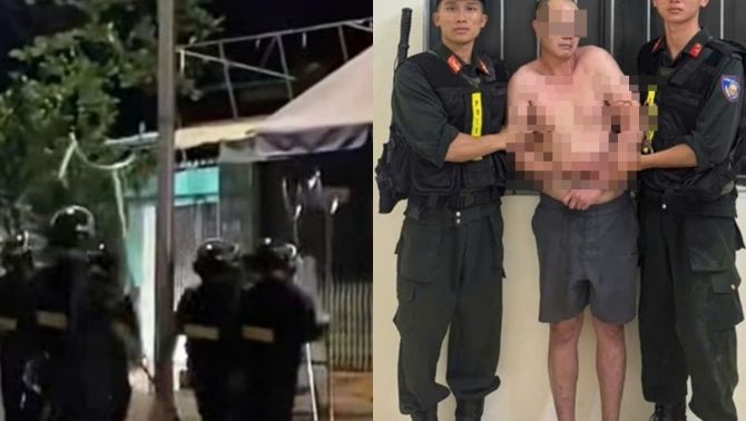 Khống chế người đàn ông đập phá, dùng hung khí tấn công cán bộ Công an bị thương ở Bắc Ninh