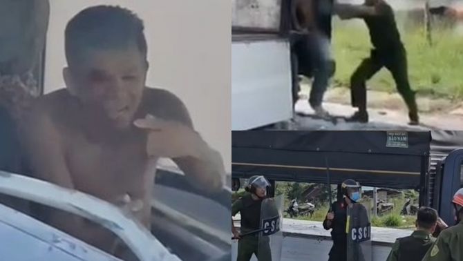 Giây phút nghẹt thở bắt tài xế xe tải cầm dao đe dọa nhiều công an, tự nhận bị nhiễm HIV