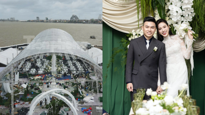 Bão số 12 áp sát, mưa to trước thềm đám cưới: Rạp cưới của Viết Vương - Đỗ Hà được ‘gia cố’ đến đâu?