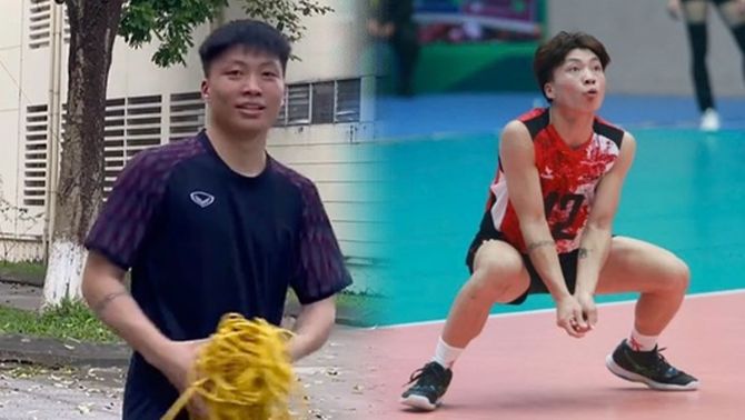 Đặng Thị Hồng 'lập công' ở giải bóng chuyền hạng A, giúp đội bóng chủ quản thắng theo cách riêng