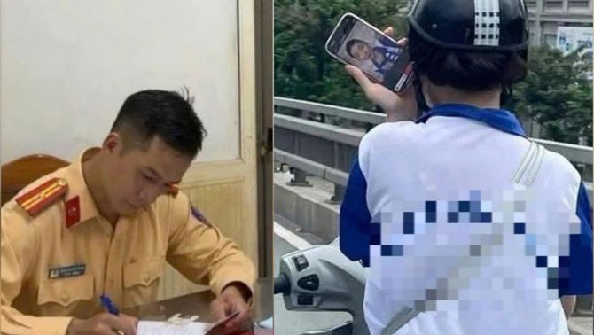 Mức phạt nào dành cho nữ sinh 19 tuổi vừa lái xe máy vừa xem Tiktok?