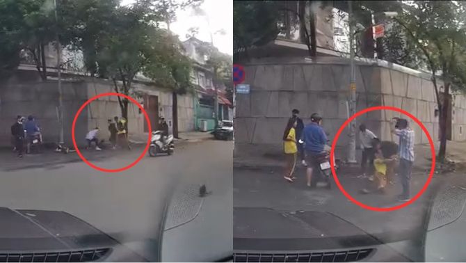Camera ghi lại cảnh nhóm nam sinh đánh nhau dã man bên đường, 1 người bị co giật, công an vào cuộc