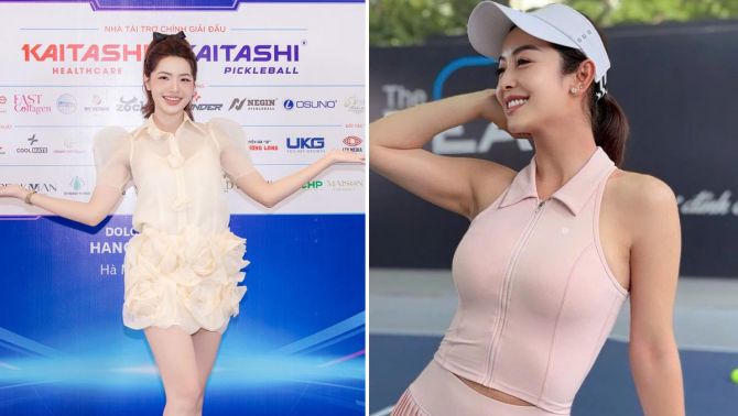 Tranh tài tại giải Pickleball, hoa hậu Jennifer Phạm, Ngọc Quỳnh lập tức chiếm spotlight cùng dàn sao