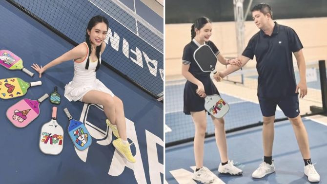 Khoe BST vợt pickleball khủng, vợ chồng Đoàn Di Băng - Nguyễn Quốc Vũ nhận phản ứng đầy bất ngờ
