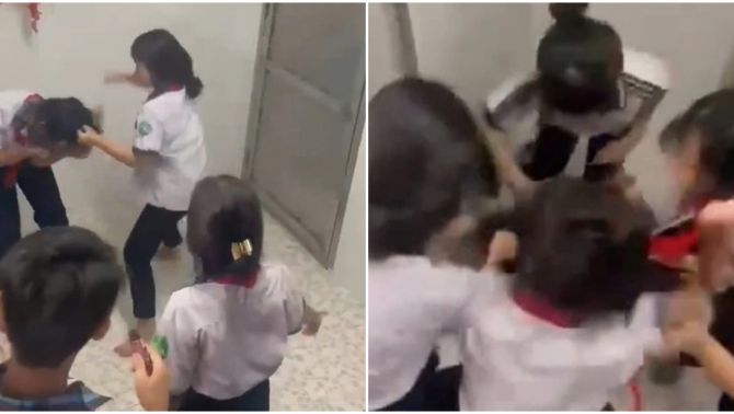 Thông tin nóng vụ nữ sinh bị nhóm bạn tát, đạp trong nhà vệ sinh trường học, tiết lộ nguyên nhân rất đơn giản