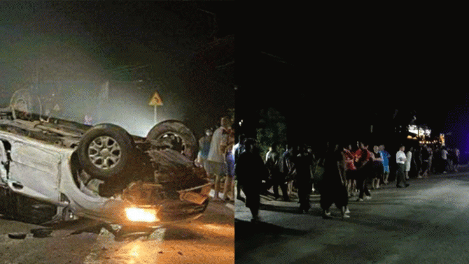  Ô tô bán tải lật ngửa, va vào vợ chồng giáo viên: 2 người thương vong, thông tin tài xế gây tai nạn?