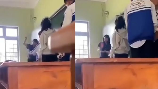 Xôn xao clip cô giáo cầm thước đánh học sinh vì làm bài sai, nhà trường hé lộ thông tin nóng