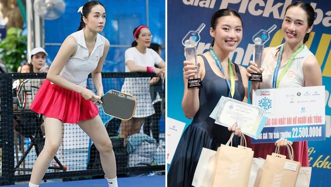 Vừa nhập môn pickleball, siêu mẫu Lê Thu An đã giành chức vô địch thứ ba chỉ sau vài tháng