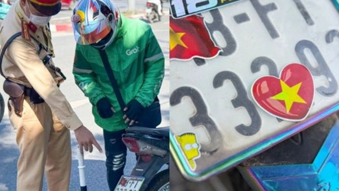 CSGT Hà Nội xử lý hàng trăm trường hợp sử dụng điện thoại khi đang lái xe, che dán biển số