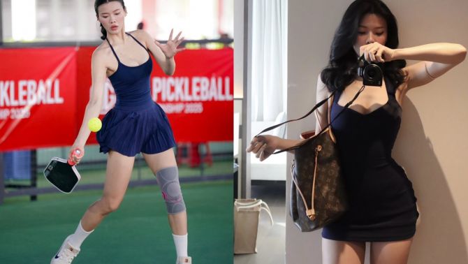 Hot girl Tây Nguyên khiến sân pickleball 'mất tập trung' khi xuất hiện: Visual phát sáng, body miễn chê